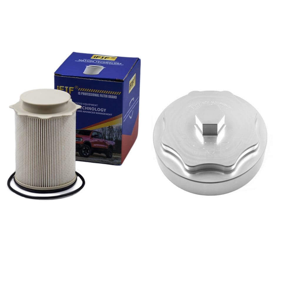 68157291AA Fuel Filter + Billet Housing Cap (Ram 6.7L)